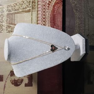 Retro Love Doublelayer Necklace Highend Temperament Clavicle Chain